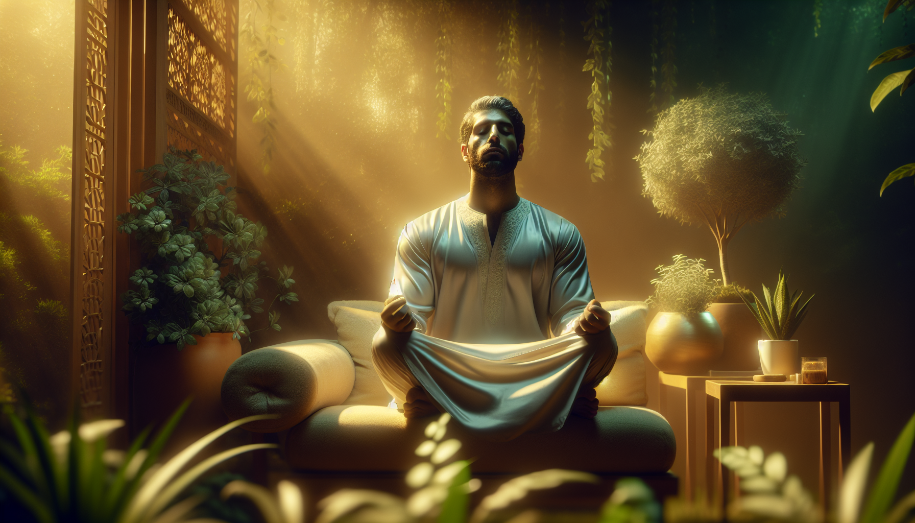 Person practicing grounding and breathing techniques to recover from an unexpected panic attack